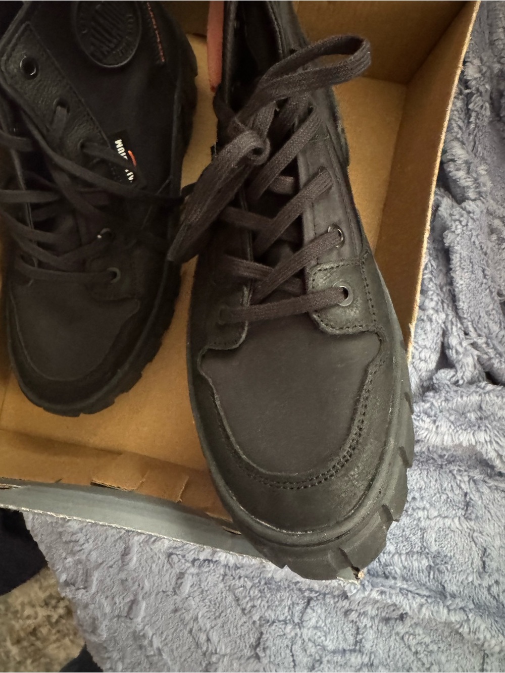 Palladium Black High-Top Lace-Up Boots - Picture 5 of 6